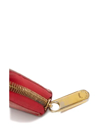 Pre-owned Louis Vuitton Zippy Monogram Vernis Wallet In Red