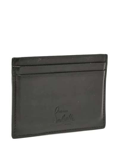 Pre-owned Christian Louboutin 2024 Spiked Leather Card Holder