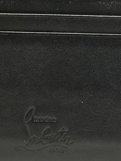 Pre-owned Christian Louboutin 2024 Spiked Leather Card Holder