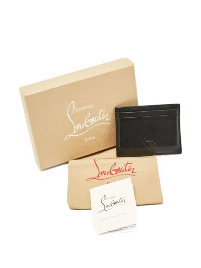 Pre-owned Christian Louboutin 2024 Spiked Leather Card Holder