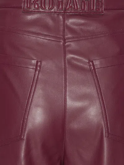 Rotate Birger Christensen Panelled Button-fastening Pants In Burgundy