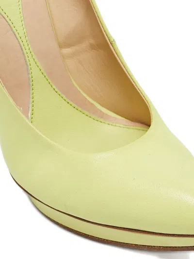 Pre-owned Alexander Mcqueen 125mm Wedge Platform Pumps In Green