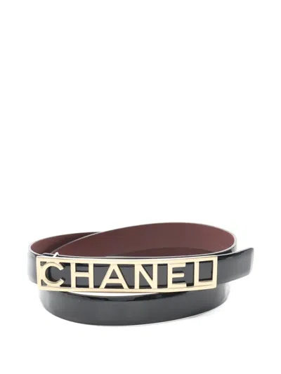 Pre-owned Chanel 1986-1988 Logo-plaque Leather Belt