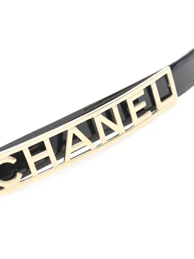 Pre-owned Chanel 1986-1988 Logo-plaque Leather Belt