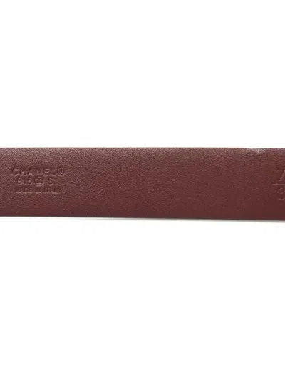 Pre-owned Chanel 1986-1988 Logo-plaque Leather Belt