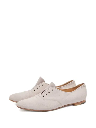 Pre-owned Manolo Blahnik  Eyelet-detail Shoes In Neutral