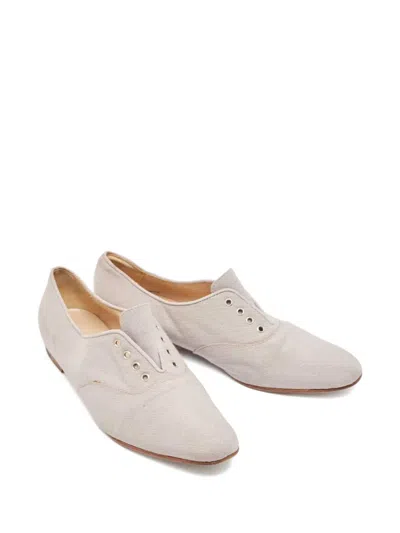Pre-owned Manolo Blahnik  Eyelet-detail Shoes In Neutral
