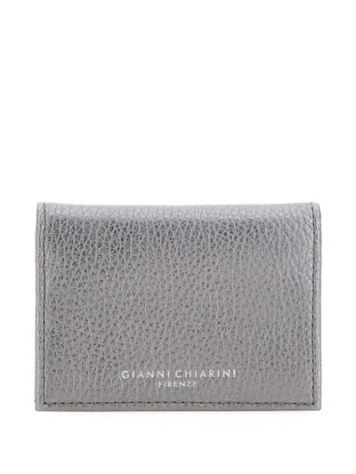 Gianni Chiarini Textured-leather Bi-fold Cardholder In Gold