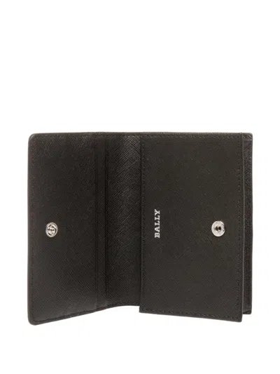 Bally Ribbon-detail Leather Cardholder In Black