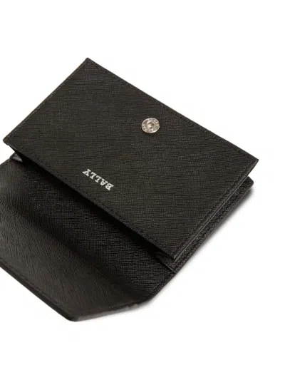 Bally Ribbon-detail Leather Cardholder In Black
