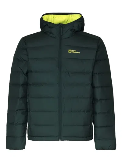 Jack Wolfskin Ather Hooded Padded Jacket In Black