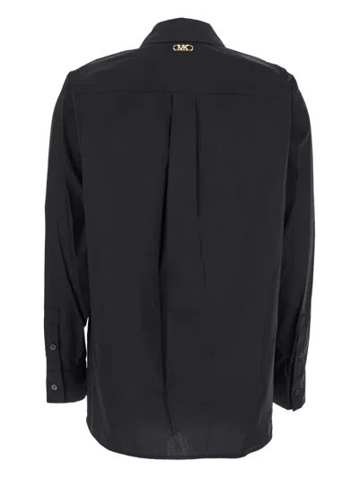 Michael Michael Kors Button-down Pocket Shirt In Black