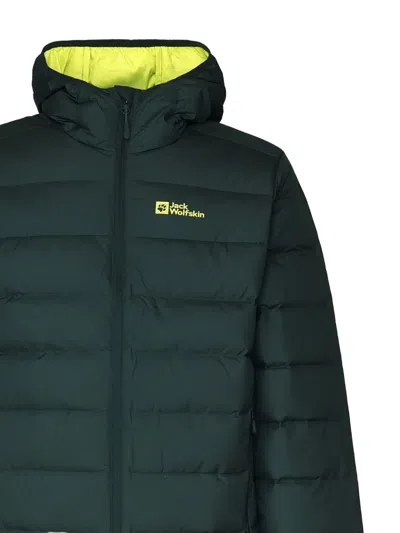 Jack Wolfskin Ather Hooded Padded Jacket In Black