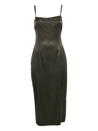 Pre-owned D&g Vintage  Sleeveless Crepe Midi Dress