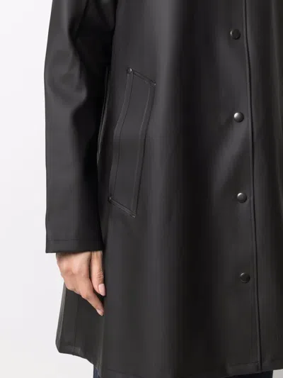 Stutterheim Mosebacke Long-length Raincoat In Black