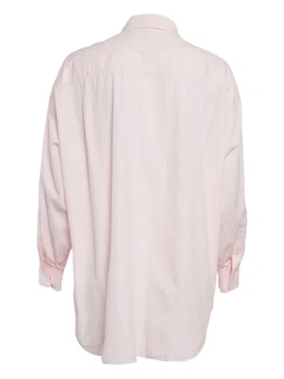 Pre-owned Theory  Striped Cotton Shirt In Pink