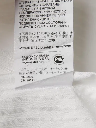 Pre-owned Dolce & Gabbana Striped Cotton Shirt In White