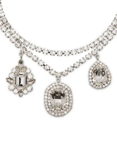 Magda Butrym Crystal-embellished Double-chain Necklace In Metallic