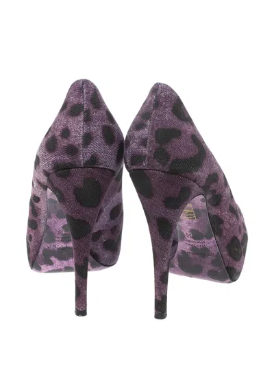 Pre-owned Dolce & Gabbana 115mm Leopard-print Platform Pumps