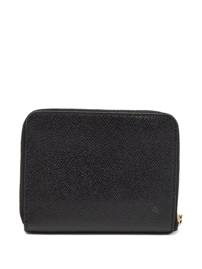 Pre-owned Coach Vintage  Leather Zip Wallet In Black
