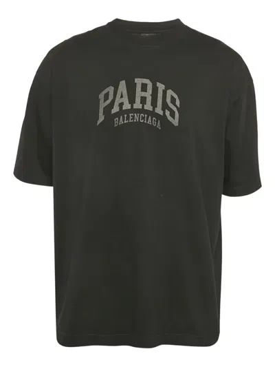 Pre-owned Balenciaga 2024 Paris T-shirt In Black