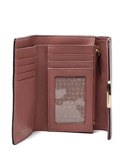 Pre-owned Kate Spade  Logo-fastening Tri-fold Wallet In Pink
