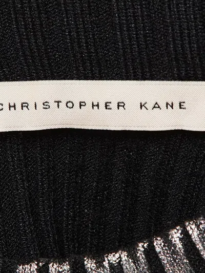 Pre-owned Christopher Kane Ribbed Midi Dress In Gray