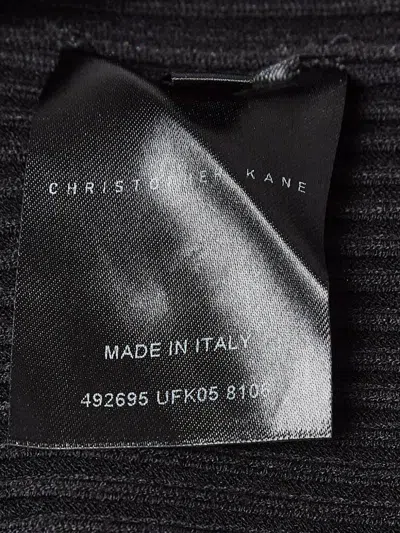 Pre-owned Christopher Kane Ribbed Midi Dress In Gray