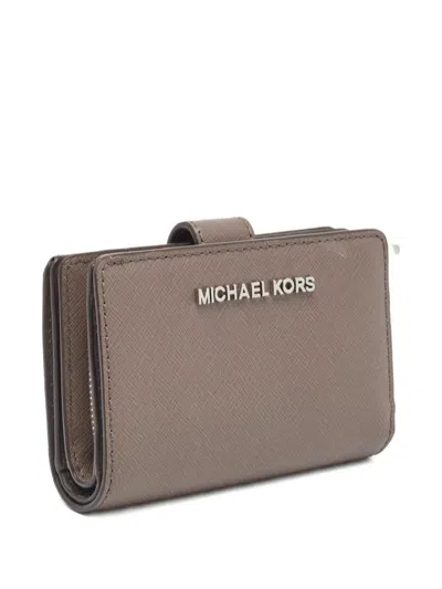 Pre-owned Michael Kors Vintage  Leather Wallet In Gray