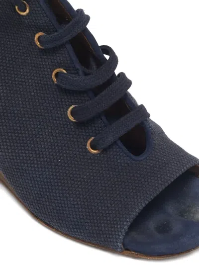 Pre-owned Chloé Lace-up Ankle Boots In Blue