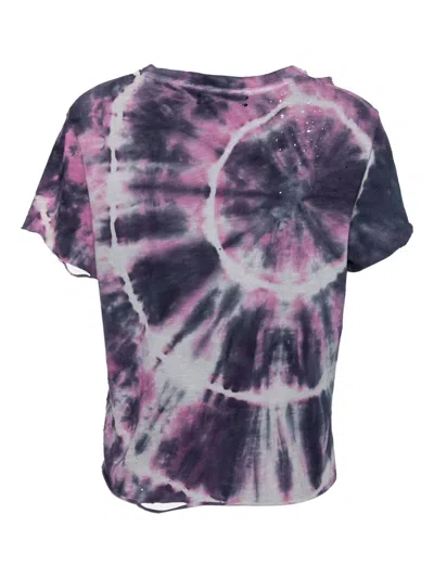 Pre-owned Amiri Tie-dye Distressed T-shirt In Purple