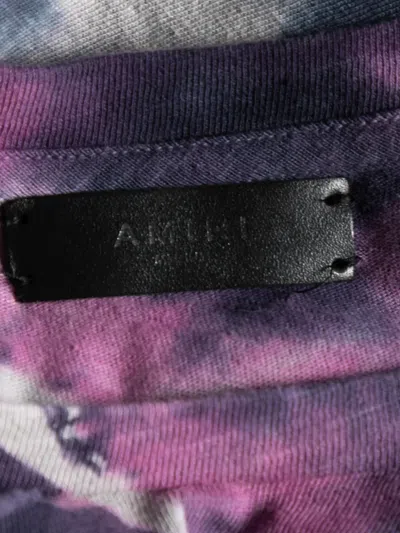 Pre-owned Amiri Tie-dye Distressed T-shirt In Purple