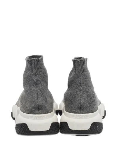 Pre-owned Balenciaga Speed Sock Knit Sneakers In Gray