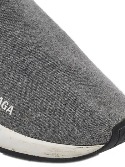 Pre-owned Balenciaga Speed Sock Knit Sneakers In Gray