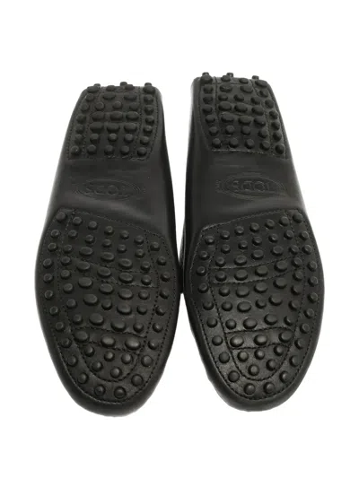 Pre-owned Tod's Vintage  Leather Penny Keeper Loafer Shoes In Black
