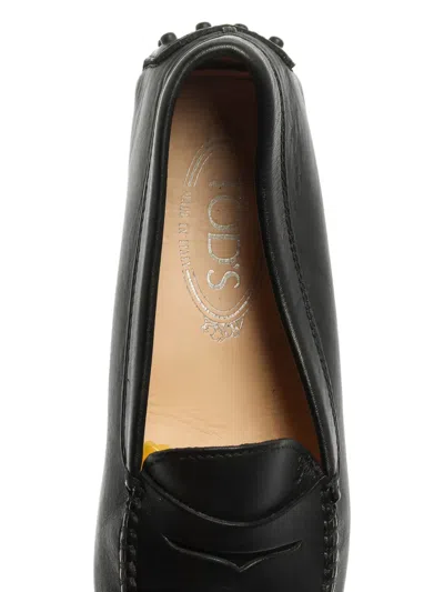 Pre-owned Tod's Vintage  Leather Penny Keeper Loafer Shoes In Black