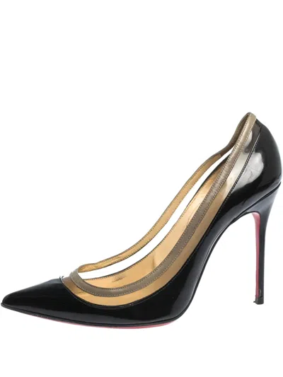 Pre-owned Christian Louboutin 100mm Paulina Patent-leather Pumps In Black