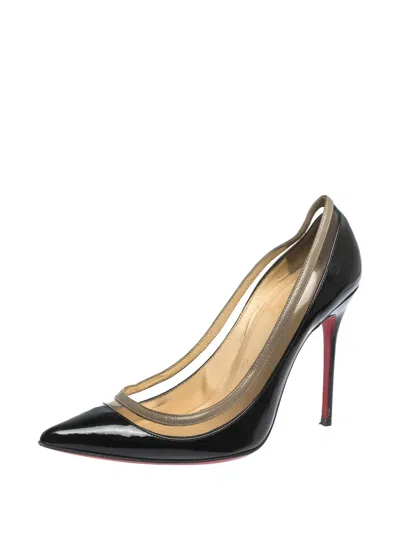 Pre-owned Christian Louboutin 100mm Paulina Patent-leather Pumps In Black