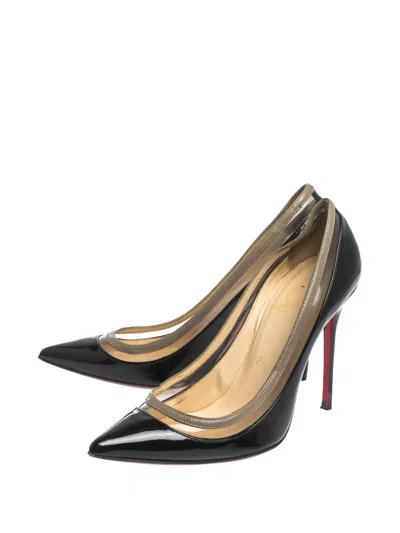 Pre-owned Christian Louboutin 100mm Paulina Patent-leather Pumps In Black