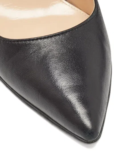 Pre-owned Sergio Rossi Vintage  Leather Pointed-toe Pumps In Black