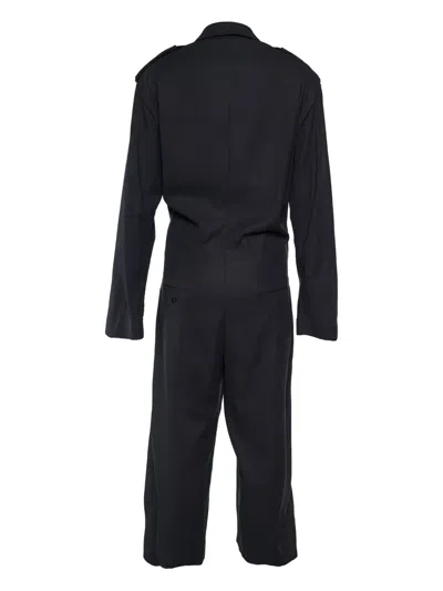 Pre-owned Max Mara Tie-detail Cotton Jumpsuit In Black