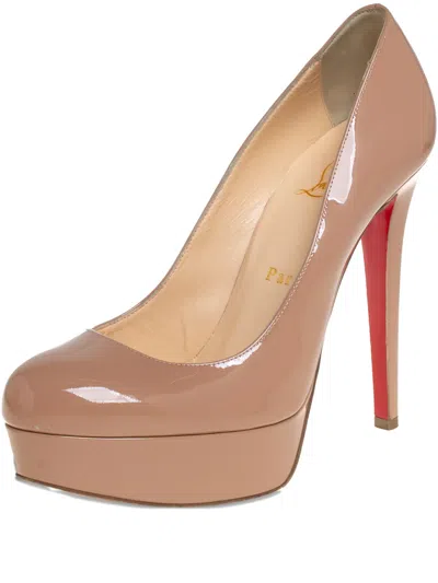 Pre-owned Christian Louboutin 130mm Bianca Patent Leather Platform Pumps