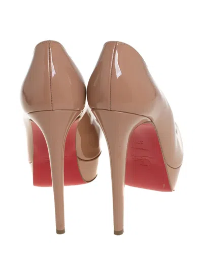 Pre-owned Christian Louboutin 130mm Bianca Patent Leather Platform Pumps