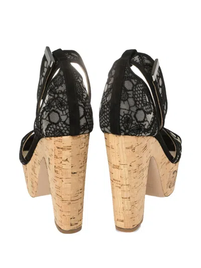 Pre-owned Nicholas Kirkwood 140mm Lace Pearl Sandals