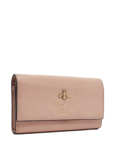 Pre-owned Gucci 2024 Blind For Love Wallet In Pink