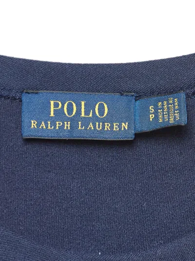 Pre-owned Polo Ralph Lauren Vintage  Raglan-sleeve Flared Dress In Blue