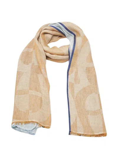 Pre-owned Aigner Vintage  Cotton-silk Blend Scarf