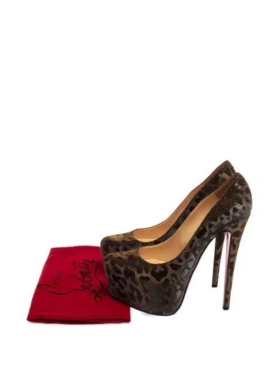 Pre-owned Christian Louboutin 160mm Daffodil Pumps In Gray