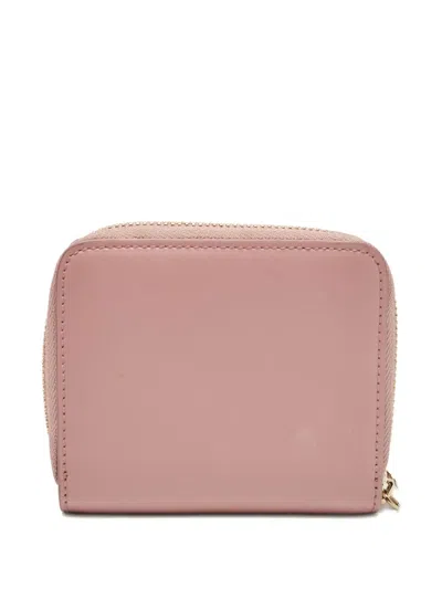 Pre-owned Ferragamo Gancini Zip Wallet In Pink