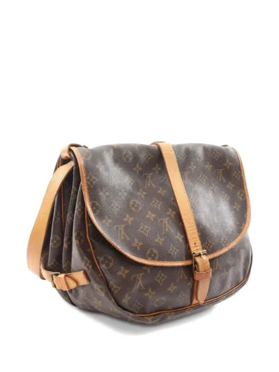Pre-owned Louis Vuitton 1990 Saumur 35 Shoulder Bag In Brown